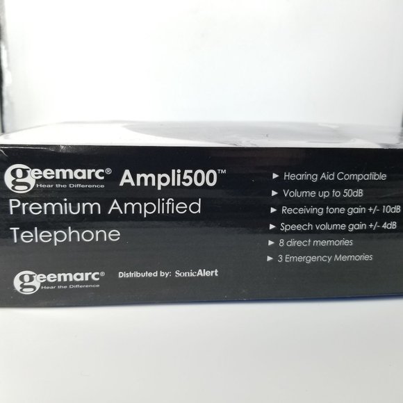 Large Button Phone Amplified Corded Telephone Desk Wall Home House Office WORKS - Picture 4 of 14